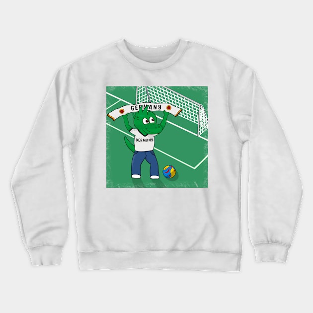 Dino Germany Football Fan Crewneck Sweatshirt by SNCdesigns